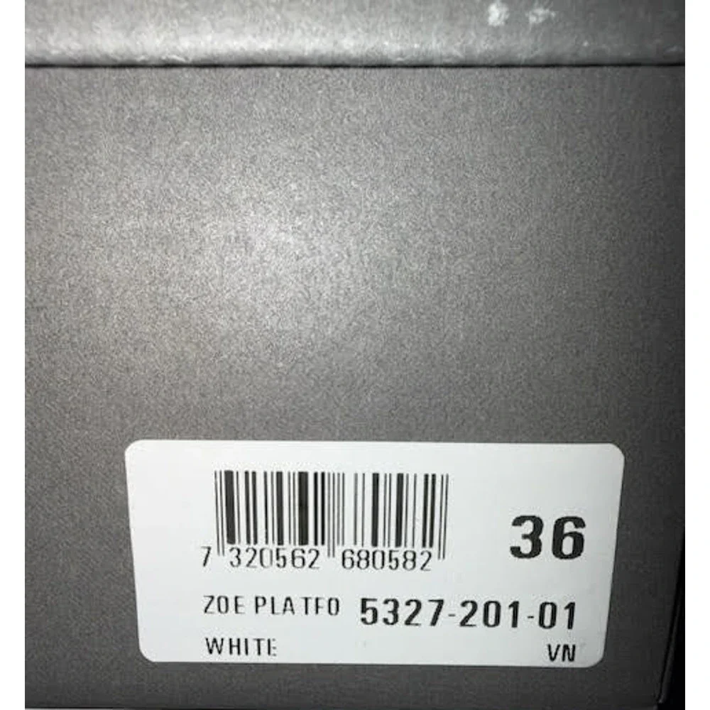 Vagabond Zoe Platform Sneakers White Leather Women's US 6 EU 36 New In Box
